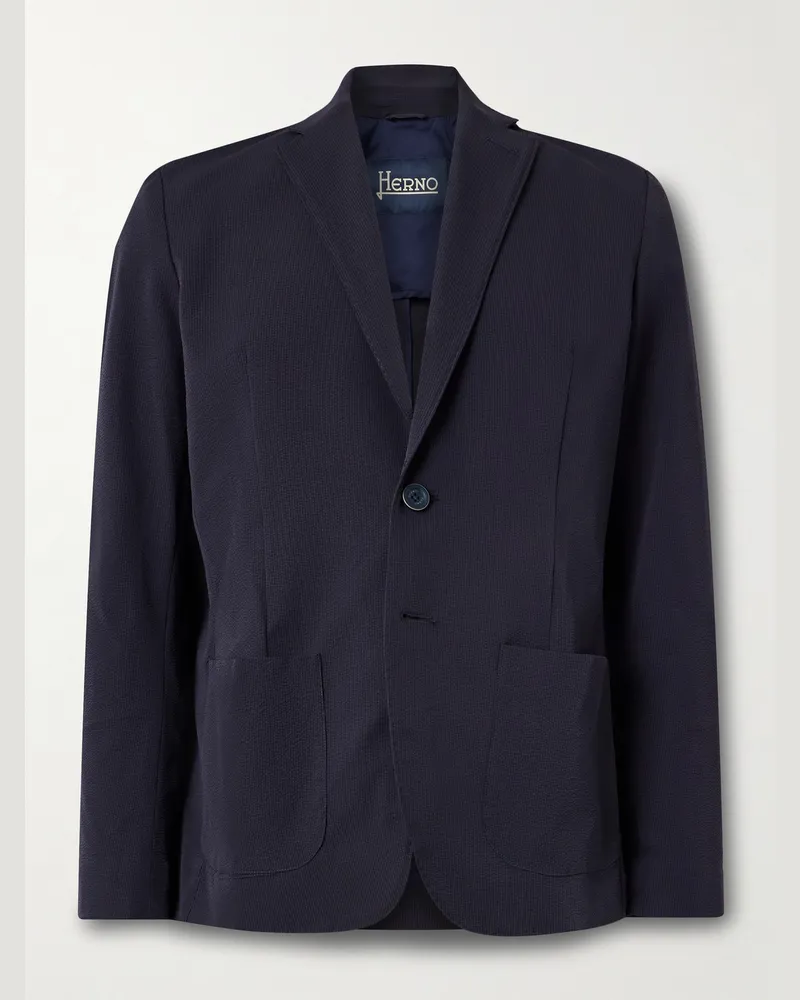 Herno Sakko aus Seersucker Blau