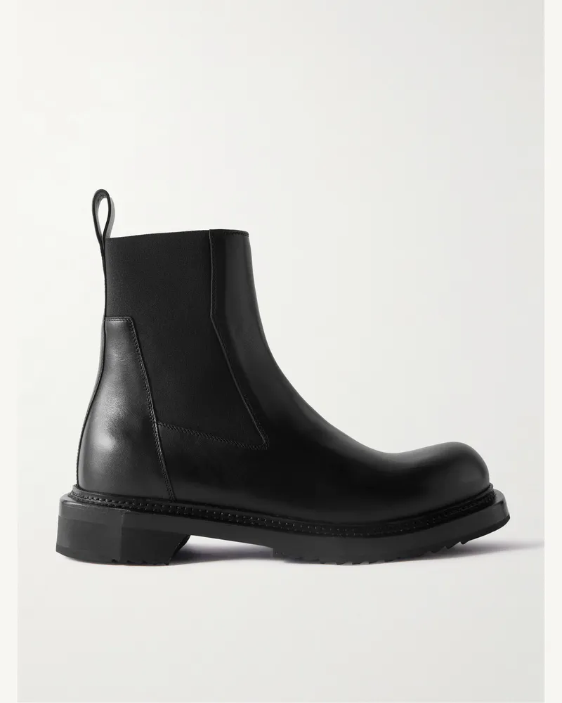 Rick Owens Beatle Cyclops Chelsea Boots aus Leder Schwarz