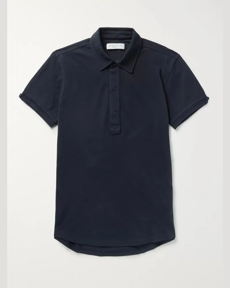 Orlebar Brown Sebastian Slim-Fit Cotton-Piqué Polo Shirt Blue