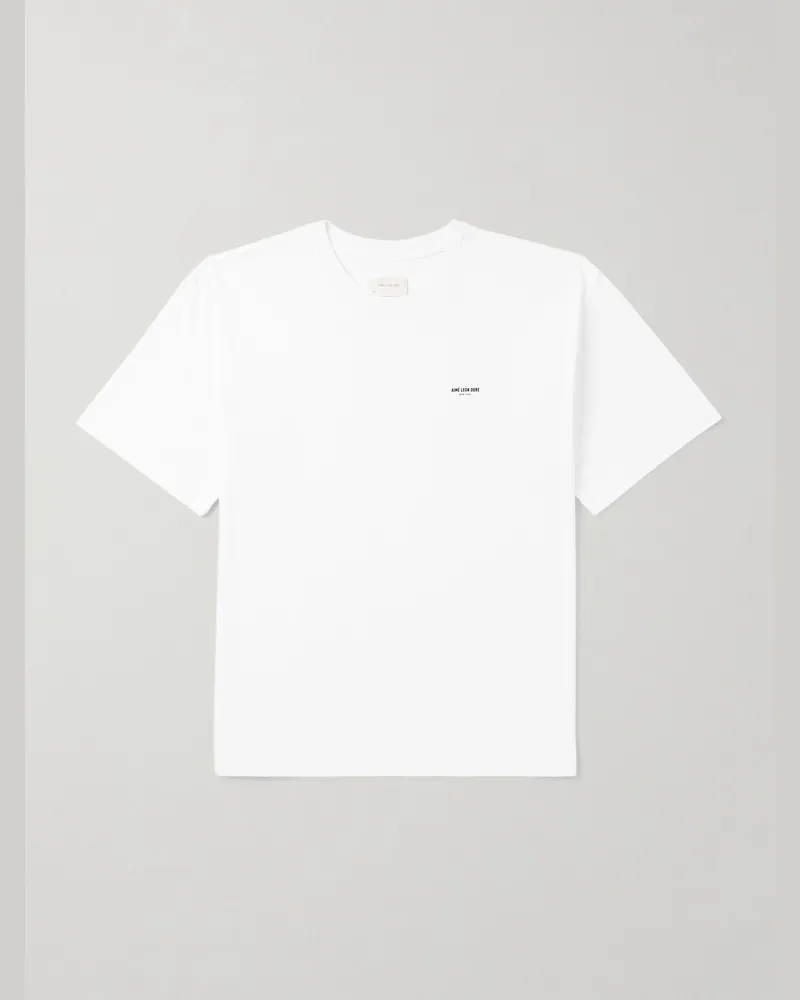 Aimé Leon Dore Logo-Print Cotton-Jersey T-Shirt White