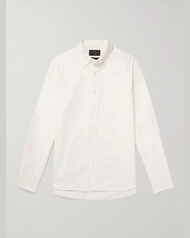 Beams Plus Hemd aus Baumwoll-Oxford mit Button-Down-Kragen Neutral