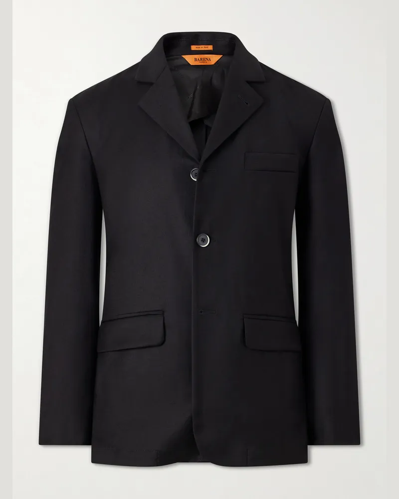 BARENA Twill Wool-Blend Blazer Black