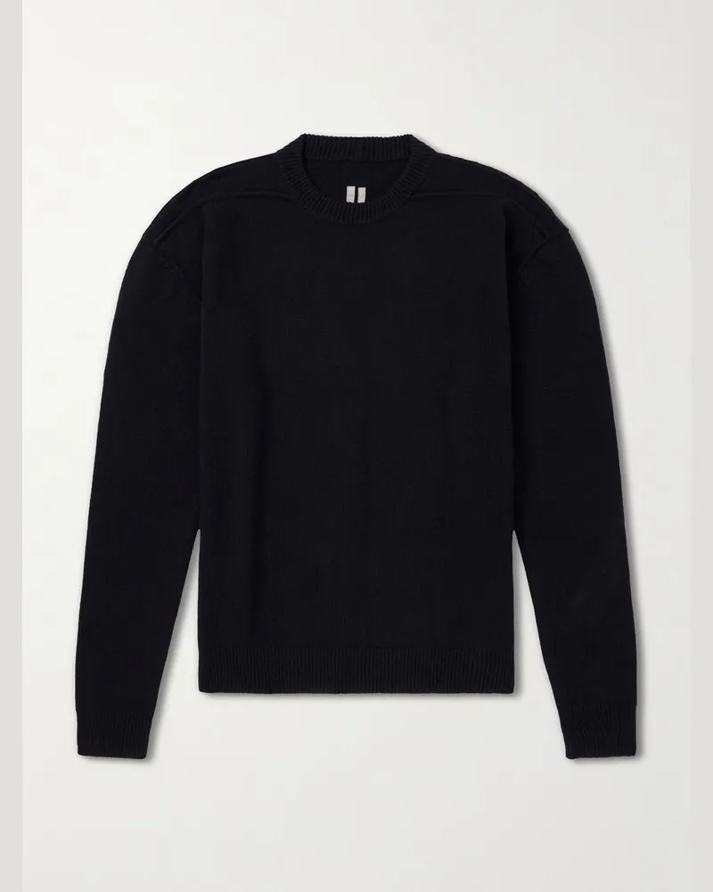 Rick Owens Cashmere-Blend Knitted Sweater Black