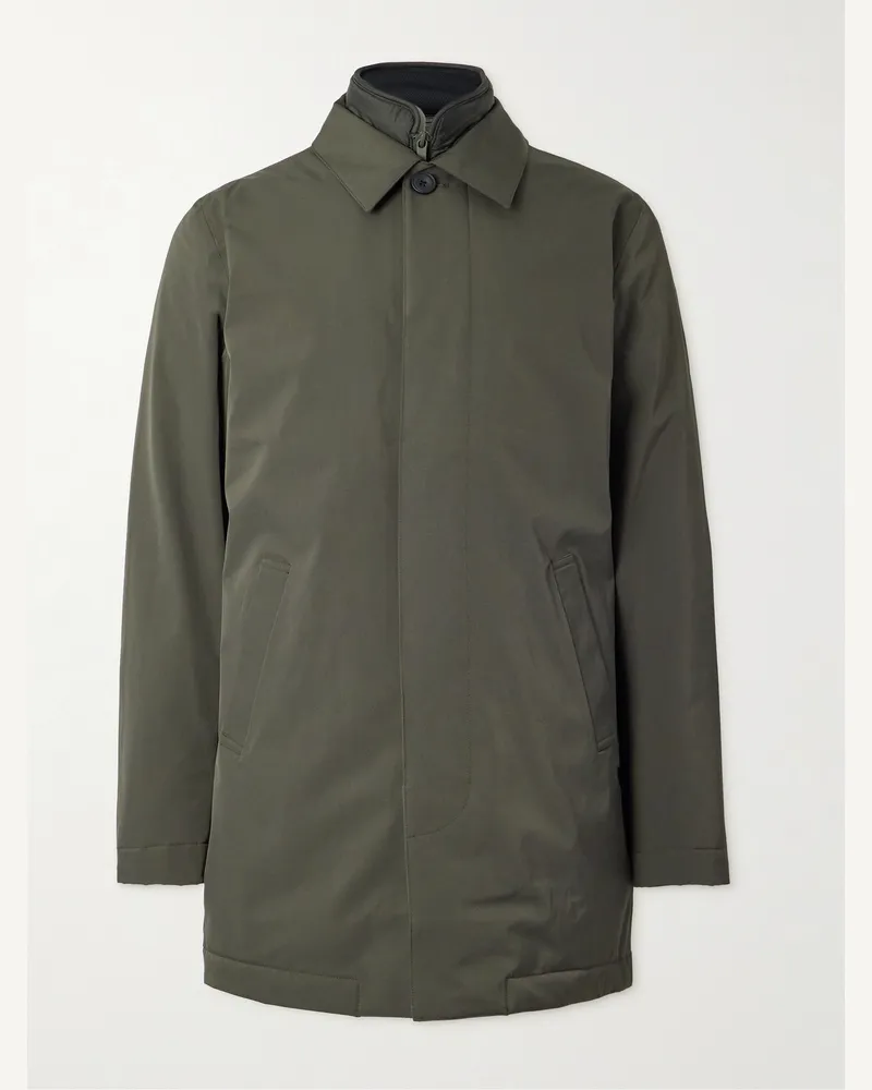 NN 07 Blake 8240 Coated-Twill Trench Coat Green