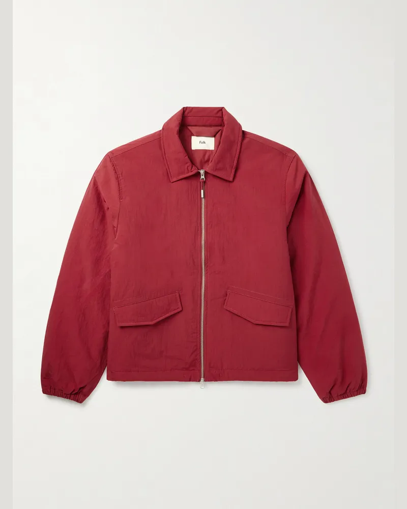 Folk Bomberjacke aus wattiertem Ripstop Rot