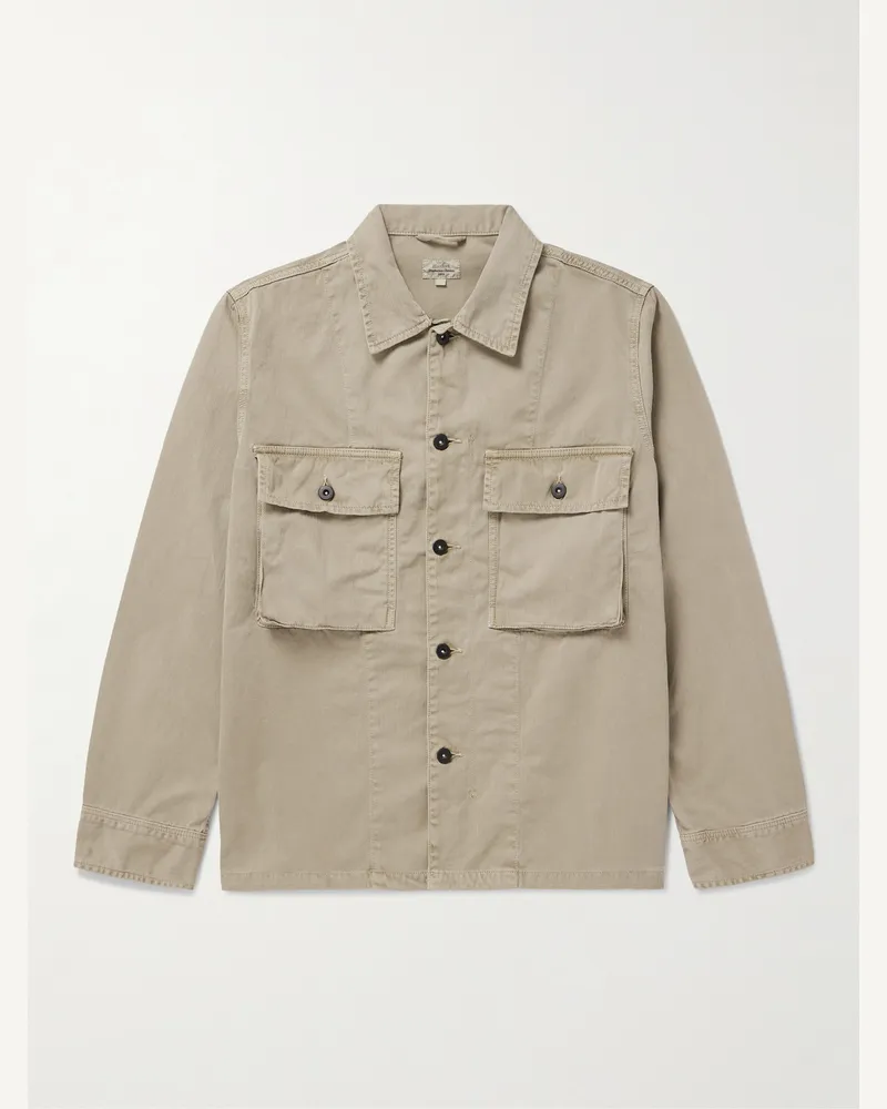 Hartford Dar Hemdjacke aus Baumwolle mit Fischgratmuster Neutral