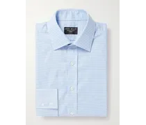 Schmal geschnittenes kariertes Hemd aus Baumwoll-Oxford