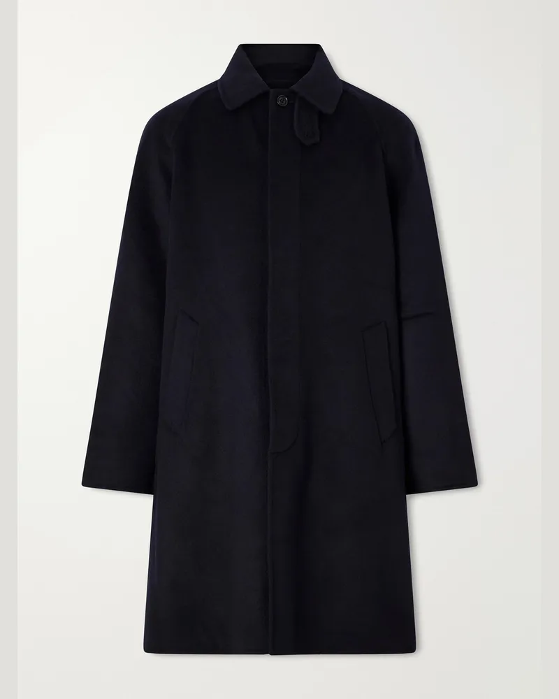 Hartford Craig Double-Faced Wool-Blend Coat Blue