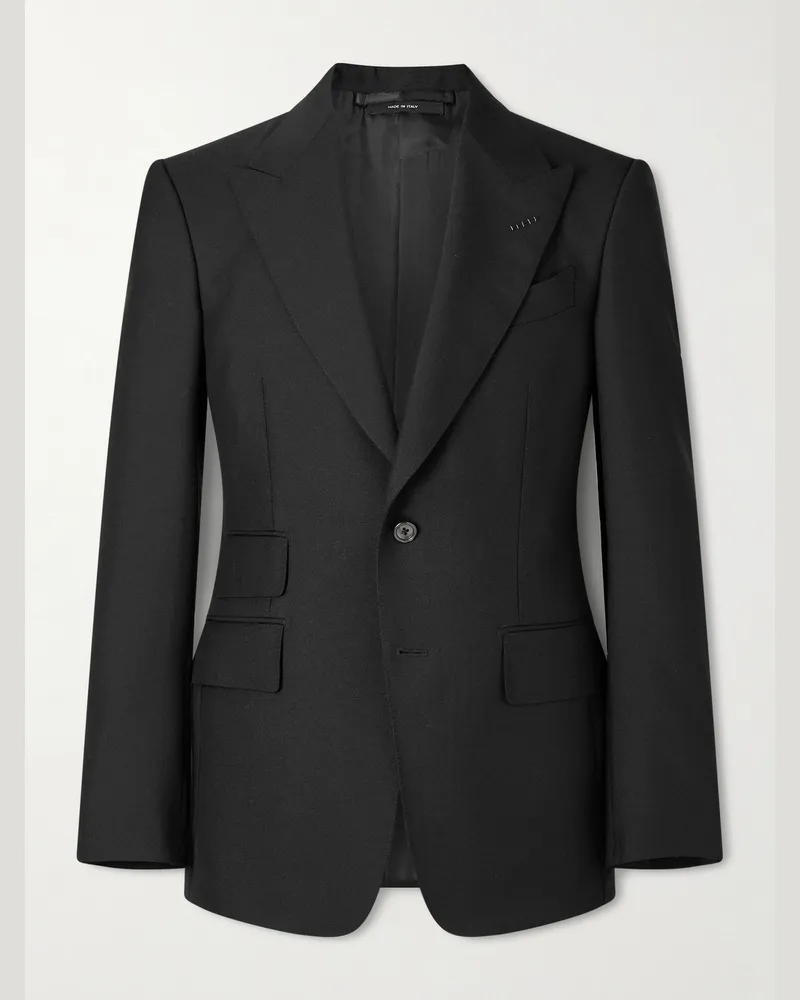 Tom Ford Shelton Sakko aus einer Woll-Mohairmischung Schwarz