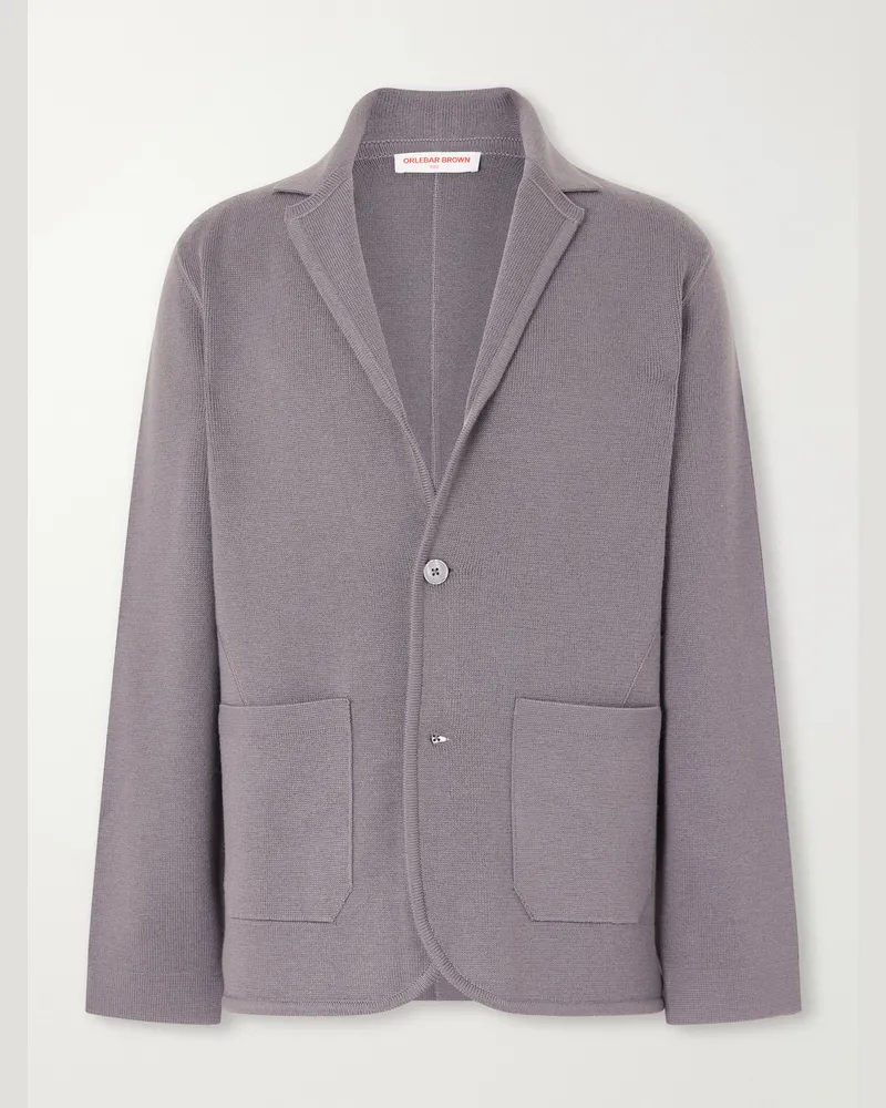 Orlebar Brown Rainer II Merino Wool Blazer Gray