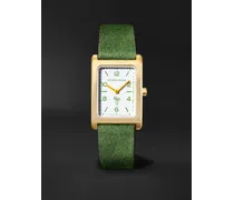 Daybreak 36 mm vergoldete Uhr mit automatischem Aufzug und Velourslederarmband, Ref.-Nr.: DB-21