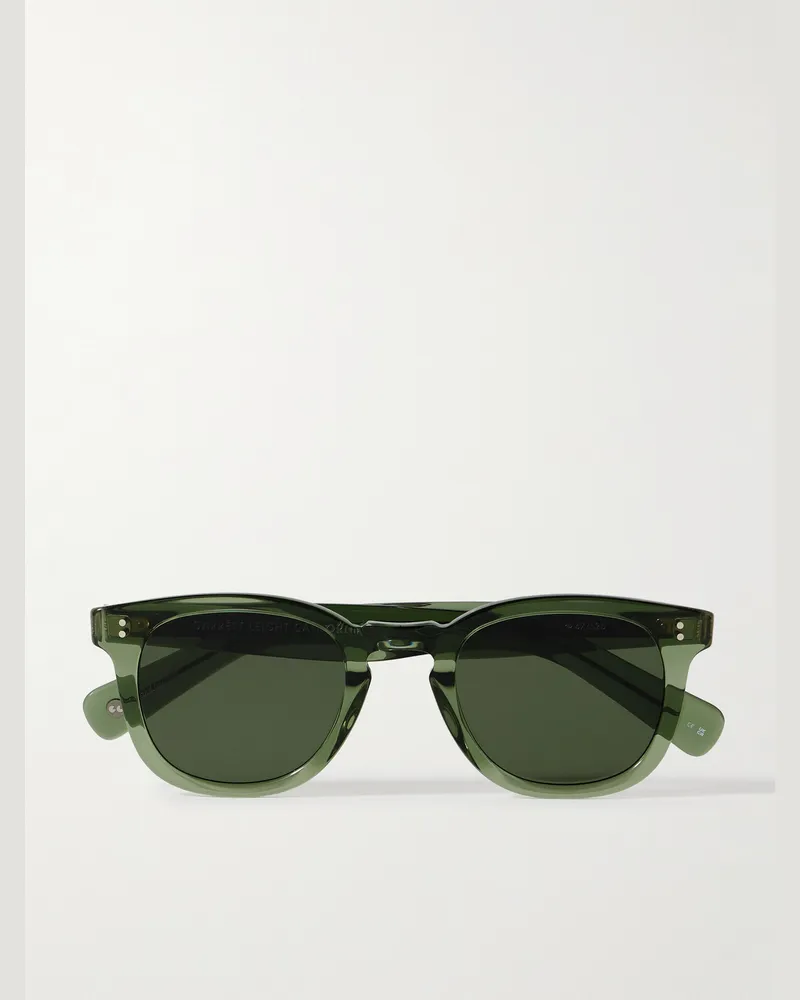 Garrett Leight Kinney II Sonnenbrille mit rundem Rahmen aus Azetat Grün