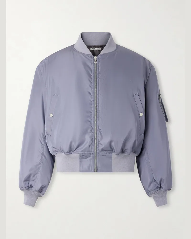 AURALEE Bomberjacke aus Seiden-Twill Blau