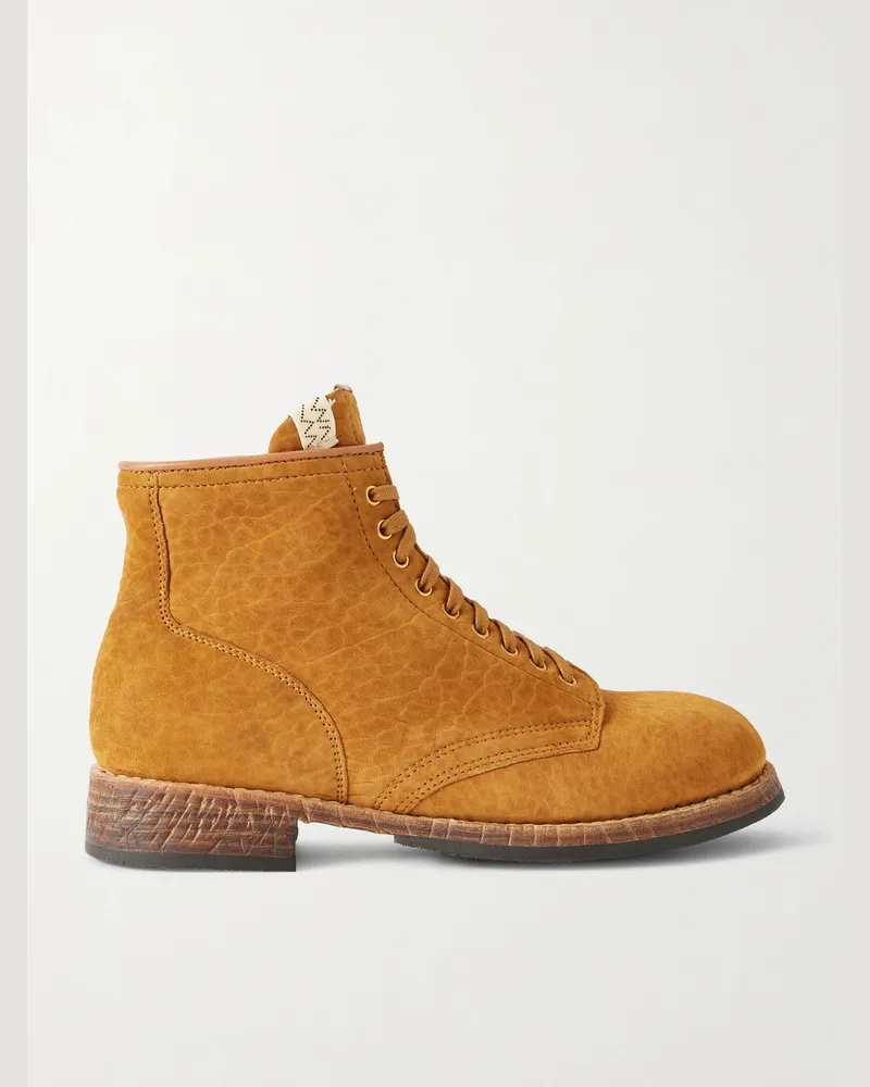 Visvim Brigadier Folk Suede Lace-Up Boots Brown
