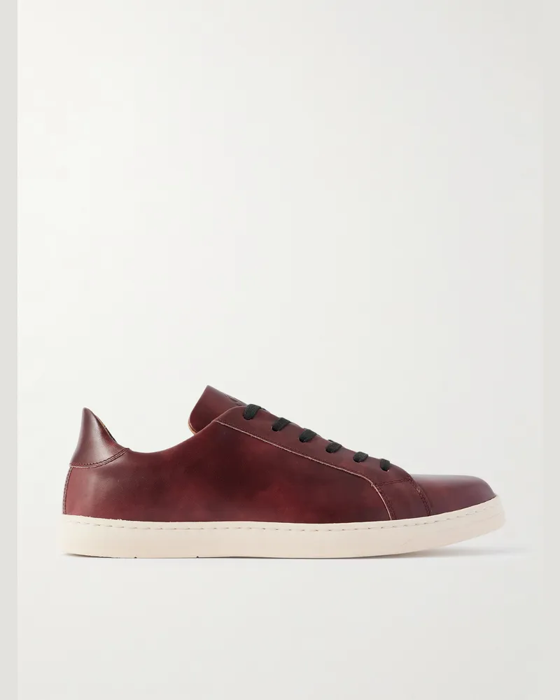 George Cleverley Jack III Sneakers aus Leder Burgunder