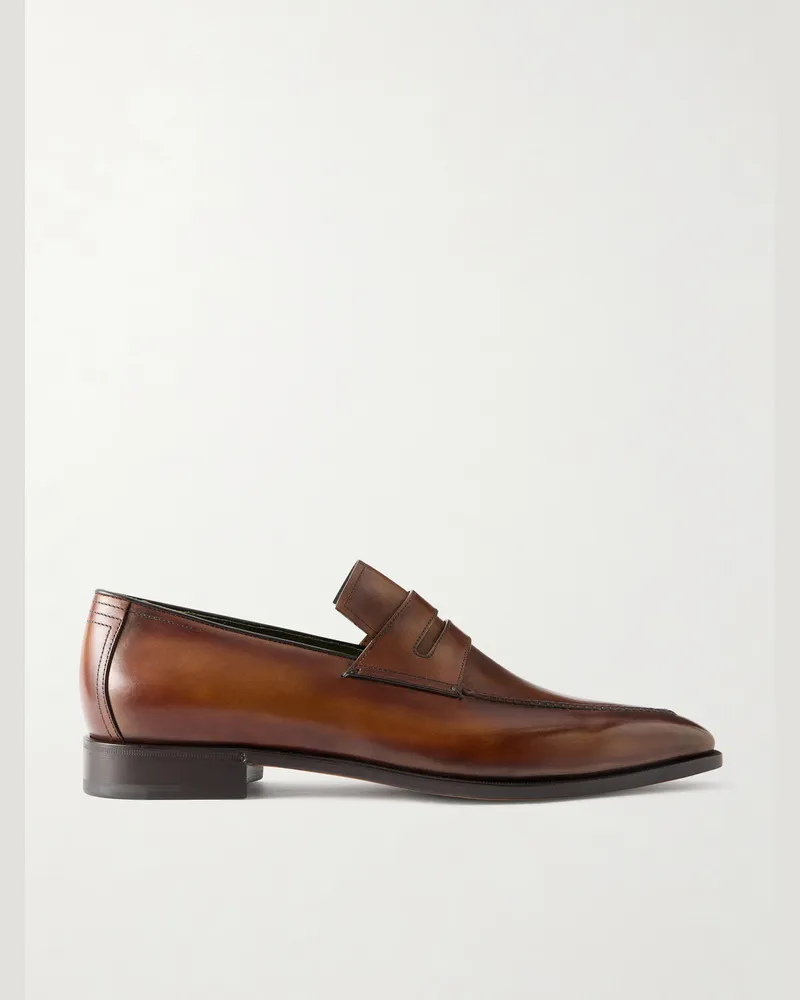 Berluti Andy Demesure Venezia Leather Loafers Brown