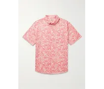 Playa Hemd aus einer Biobaumwollmischung mit Button-Down-Kragen und Blumenprint