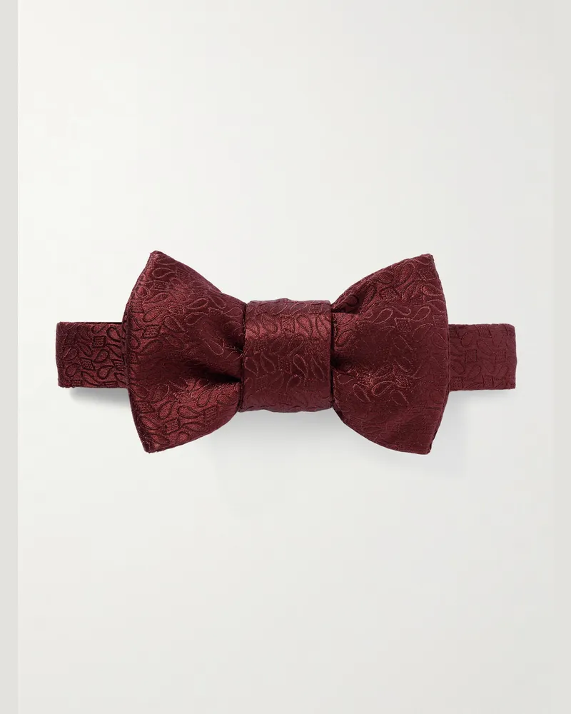 Charvet Vorgebundene Fliege aus Seiden-Jacquard mit Paisley-Muster Burgunder