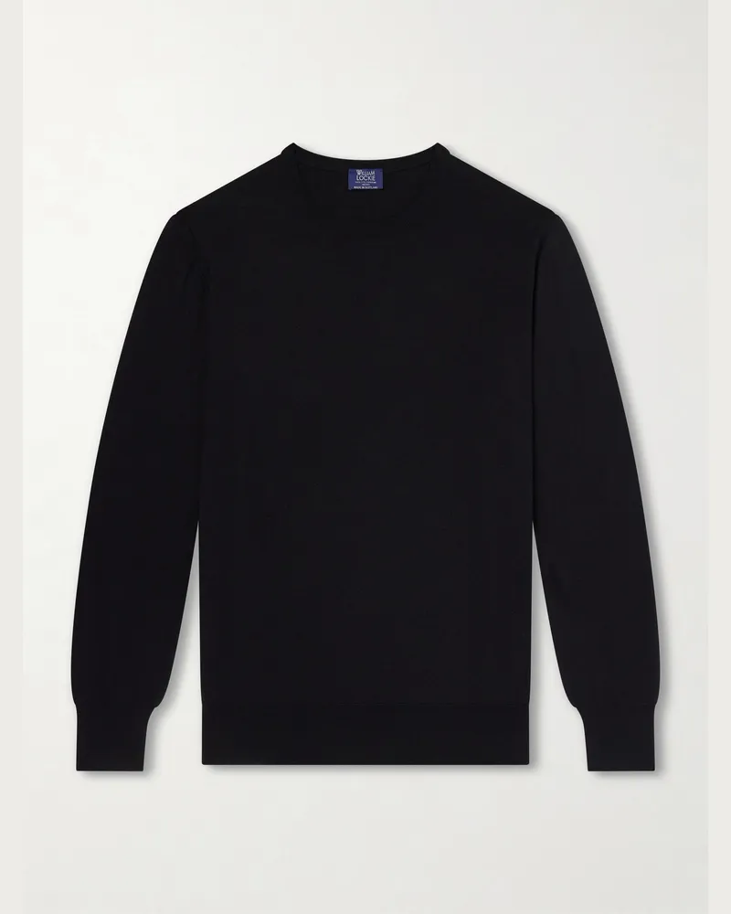 William Lockie Merino Wool Sweater Black