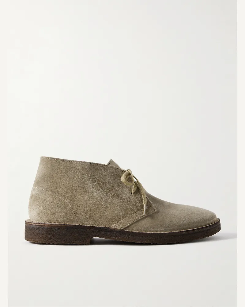 Drake's Clifford Desert Boots aus Veloursleder Grün