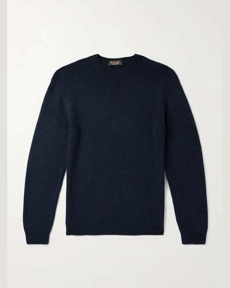 Loro Piana Fobello Pullover aus Kaschmir Blau
