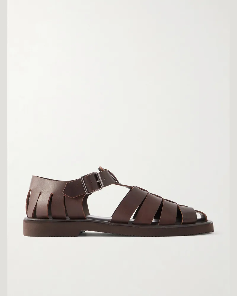 MR P. Fisherman Leather Sandals Brown