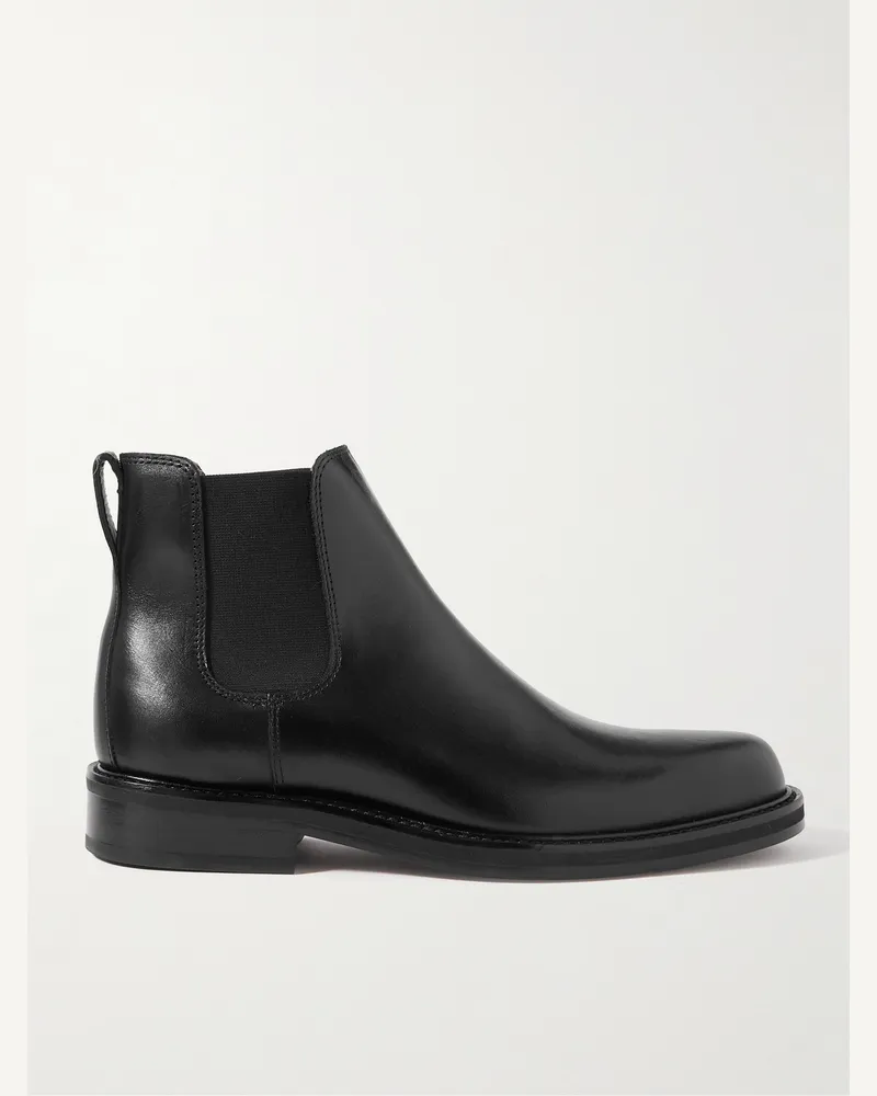 MR P. Olie Chelsea Boots aus Leder Schwarz
