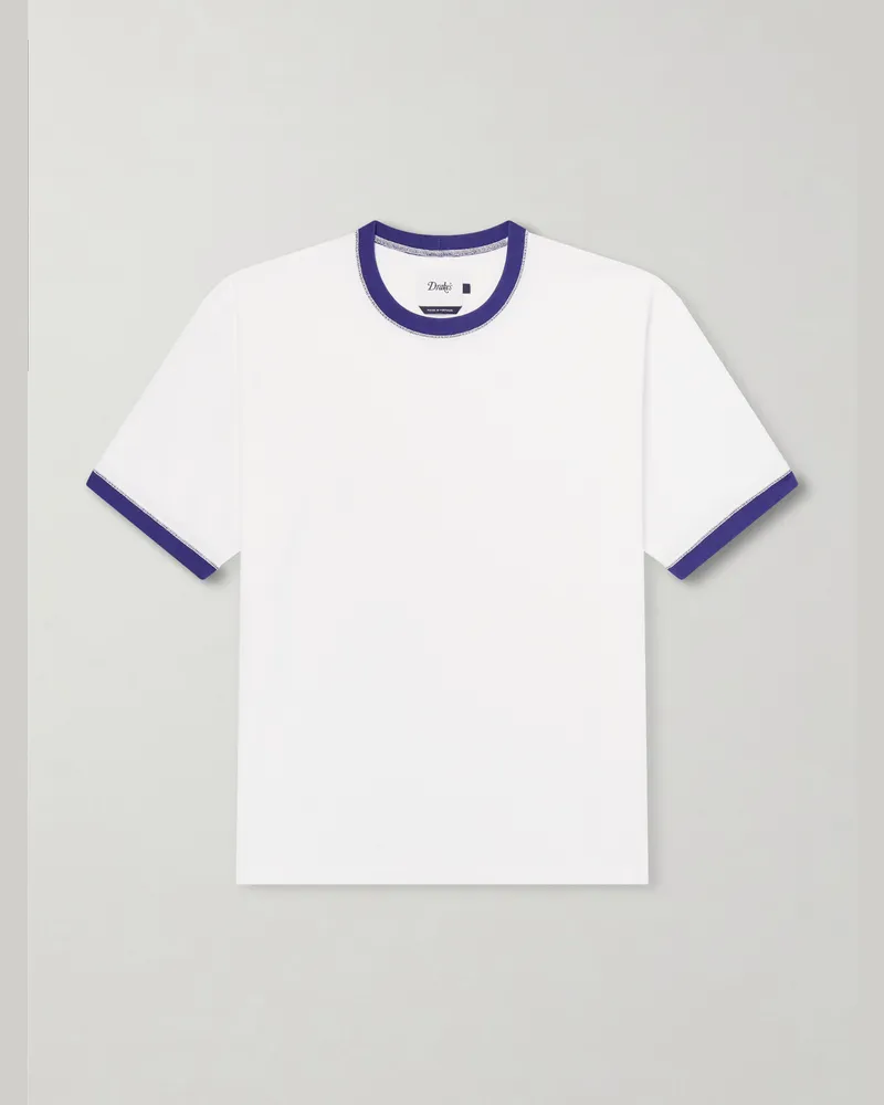 Drake's Cotton-Jersey T-Shirt White