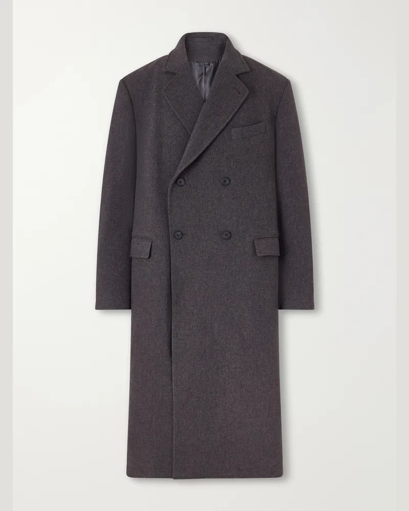 Mfpen Conference Double-Breasted Wool Coat Brown