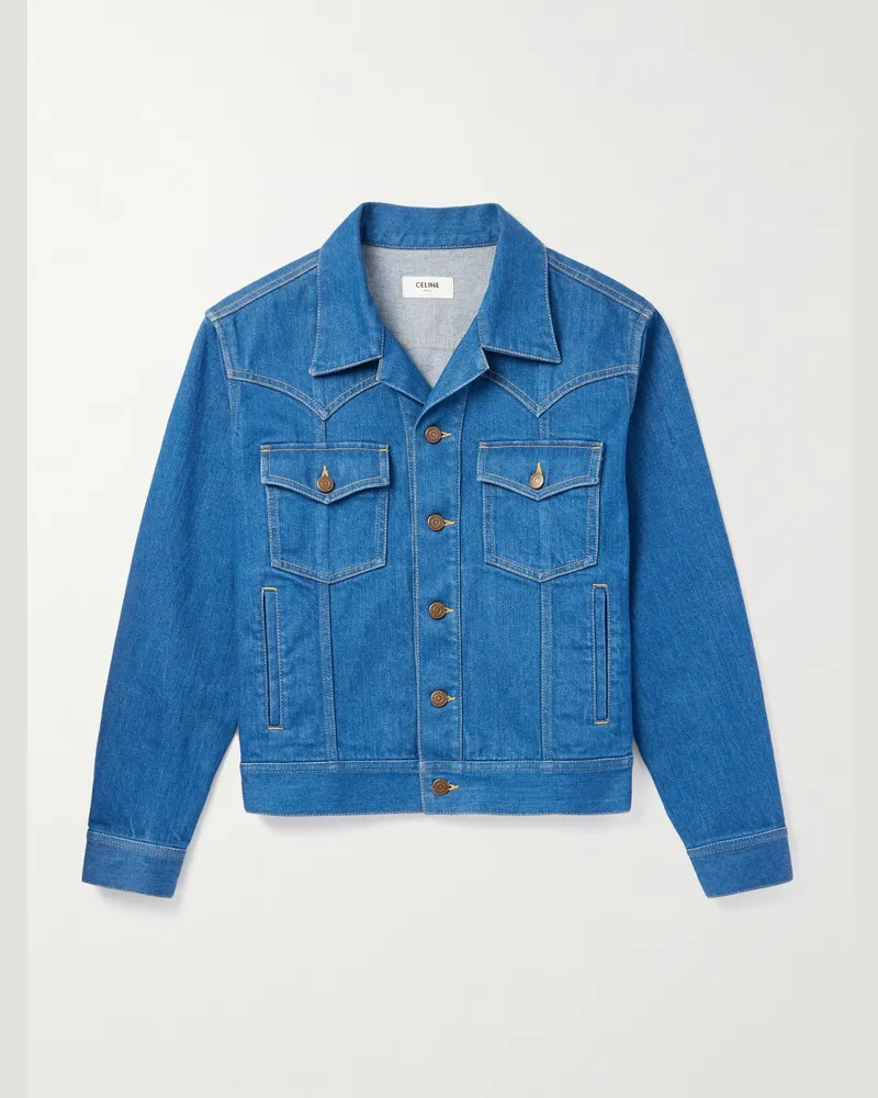 Celine Jeansjacke Blau