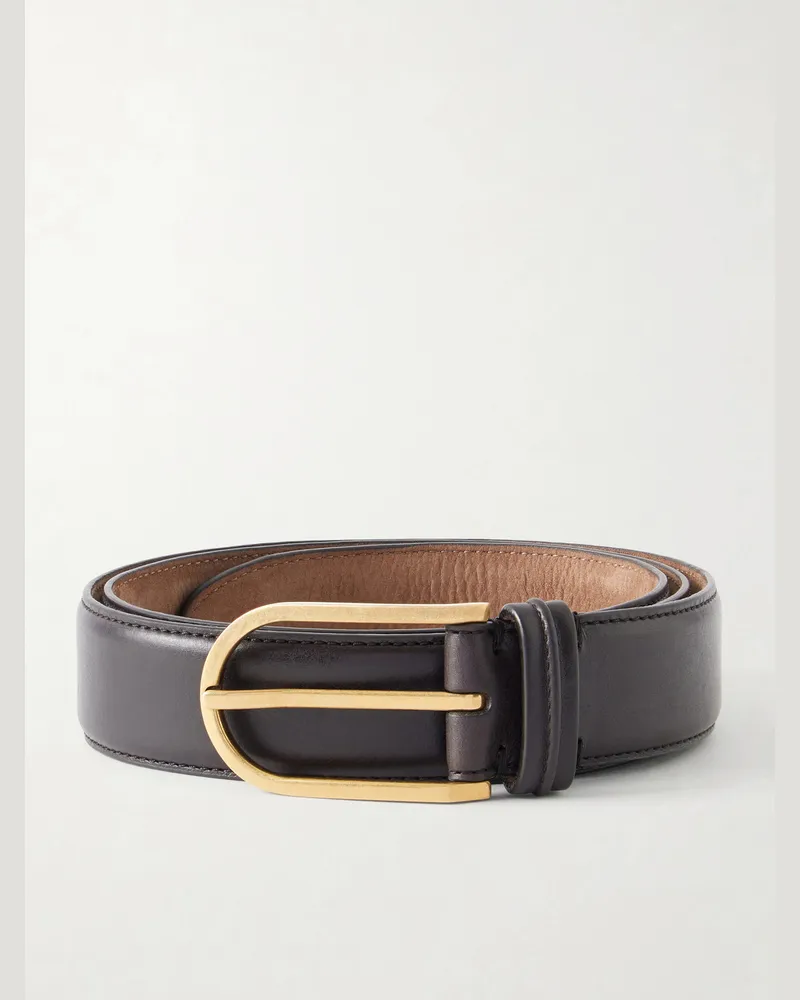 Ermenegildo Zegna 3.2cm Leather Belt Brown
