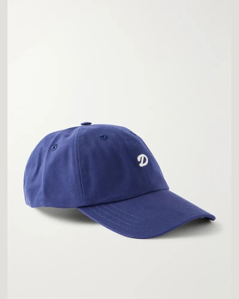 Drake's Logo-Embroidered Cotton-Twill Baseball Cap Blue