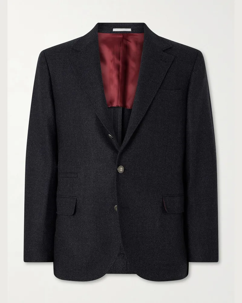 Brunello Cucinelli Virgin Wool Suit Jacket Black