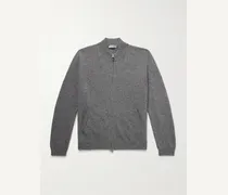 Wool and Cashmere-Blend Zip-Up Cardigan