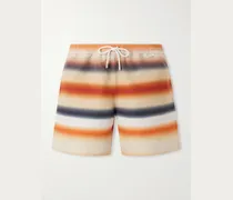Paula's Ibiza Straight-Leg Mid-Length Striped Swim Shorts