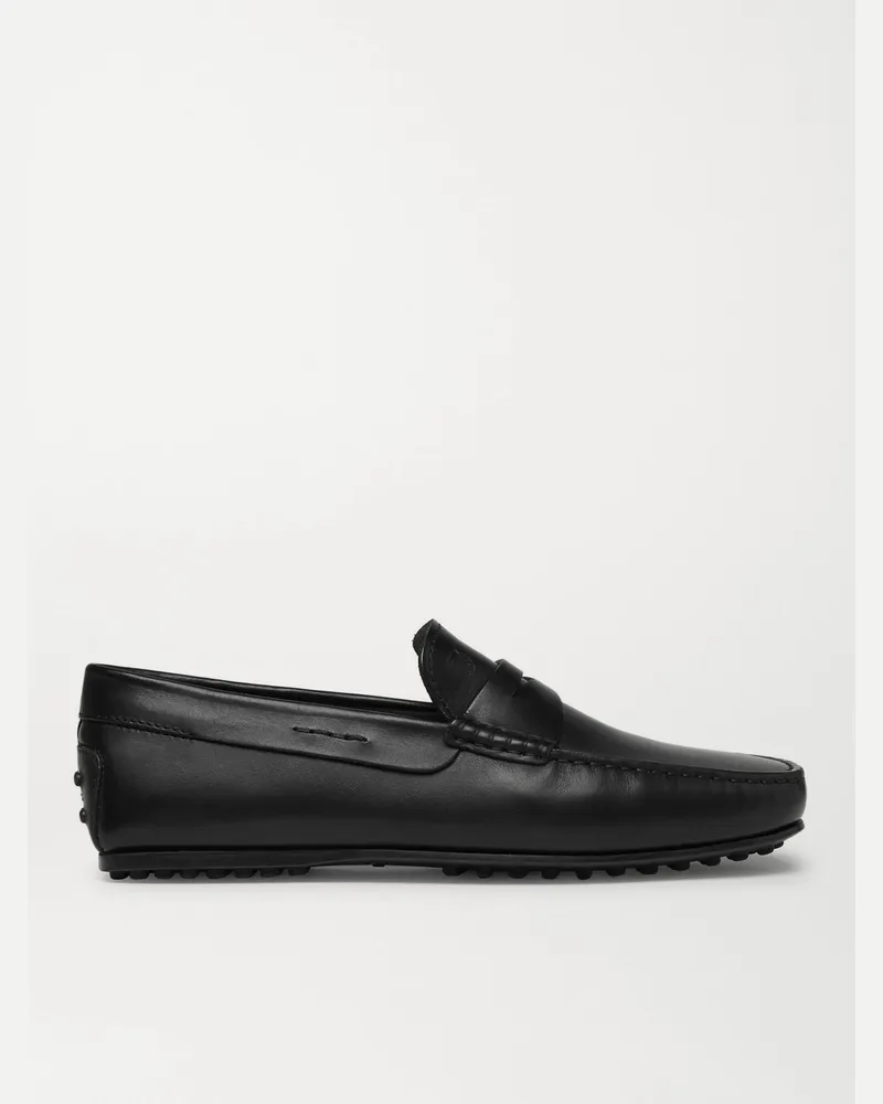 TOD'S City Gommino Pennyloafers aus Leder Schwarz