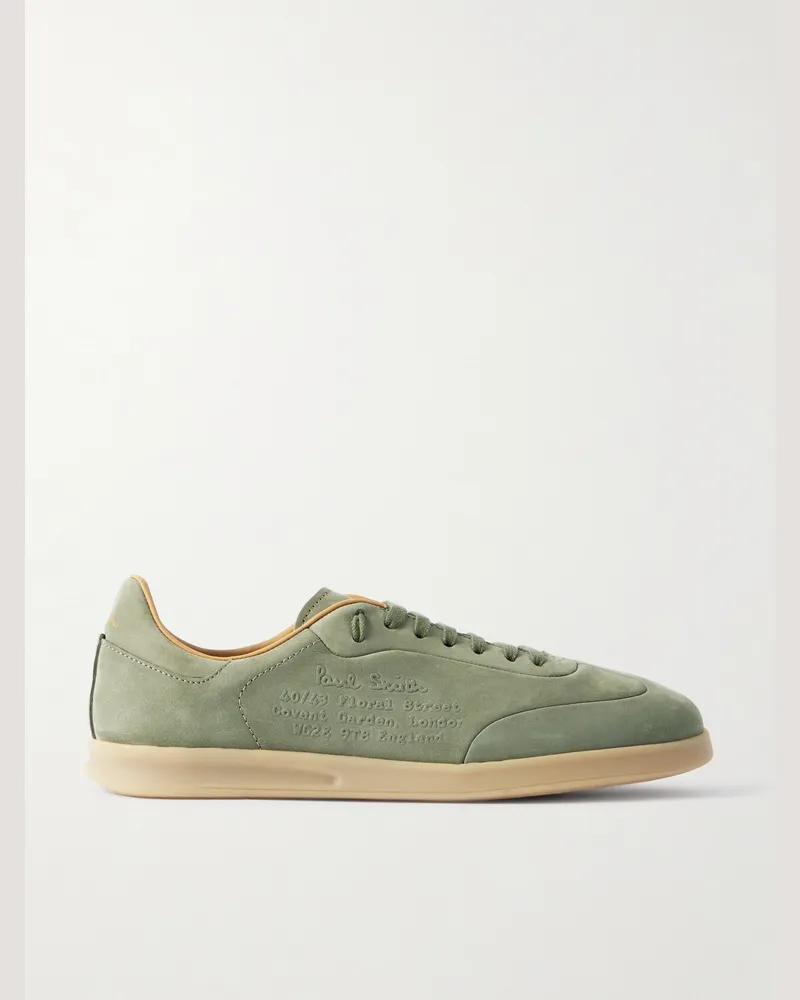 Paul Smith Bailey Logo-Embossed Nubuck Sneakers Green