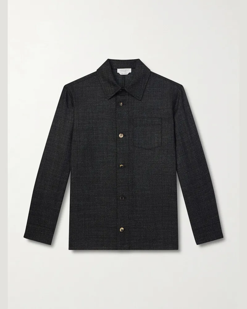 Gabriela Hearst Drew Hemdjacke aus einer Woll-Seidenmischung Grau