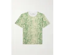 Original T-Shirt aus Biobaumwoll-Jersey mit Leopardenprint und Logostickerei