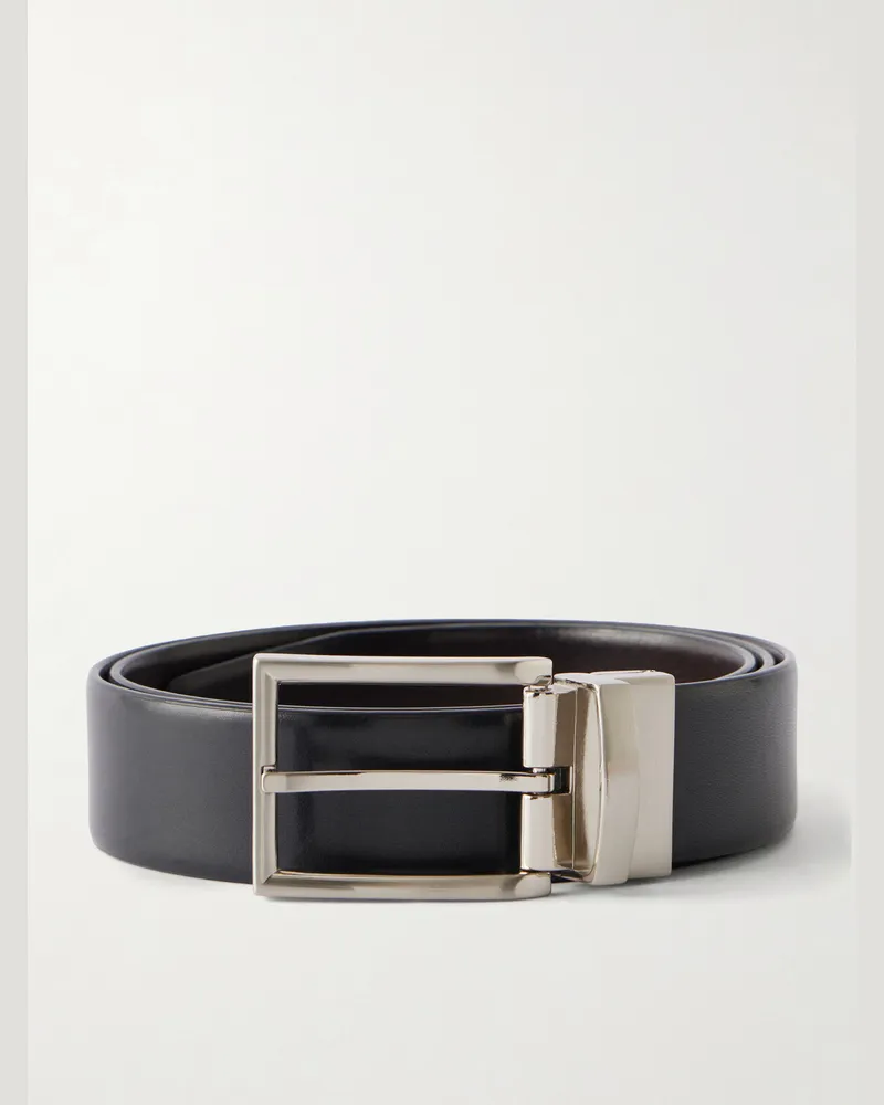 Officine Creative Italia OC Strip/104 Reversible Leather Belt Black