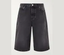 Straight-Leg Denim Shorts