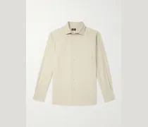 Hemd aus Maulbeerseide mit Haifischkragen