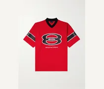 American Football Oversized Printed Piqué T-Shirt