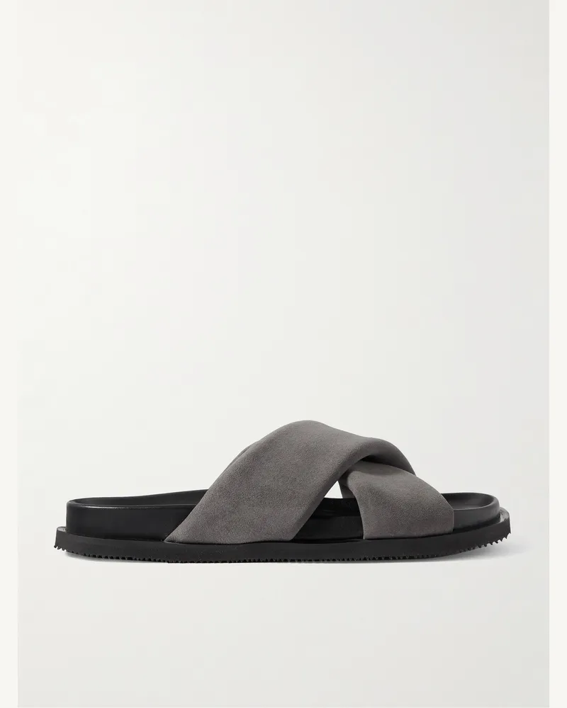 MR P. Tom Sandalen aus gepolstertem Veloursleder Grau