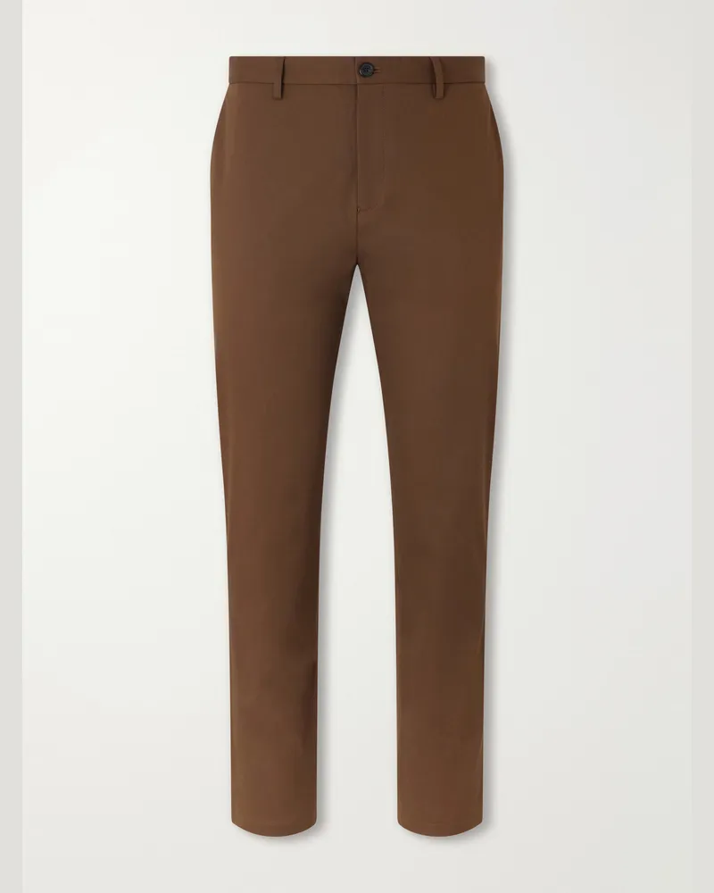 Paul Smith Straight-Leg Cotton-Blend Suit Trousers Brown