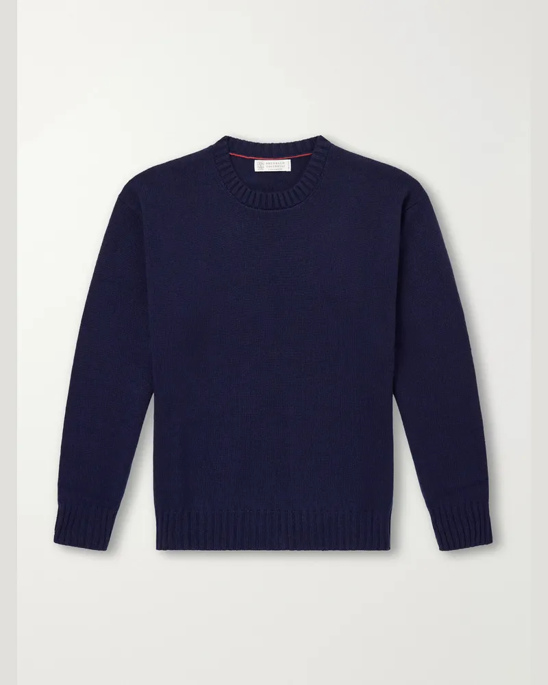 Brunello Cucinelli Cashmere Sweater Blue