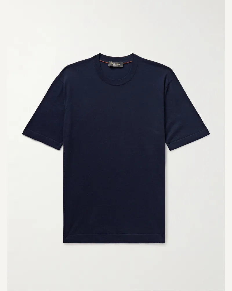 Loro Piana T-Shirt aus Baumwolle Blau