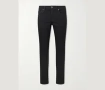 Slim-Fit Straight-Leg Logo-Appliquéd Jeans
