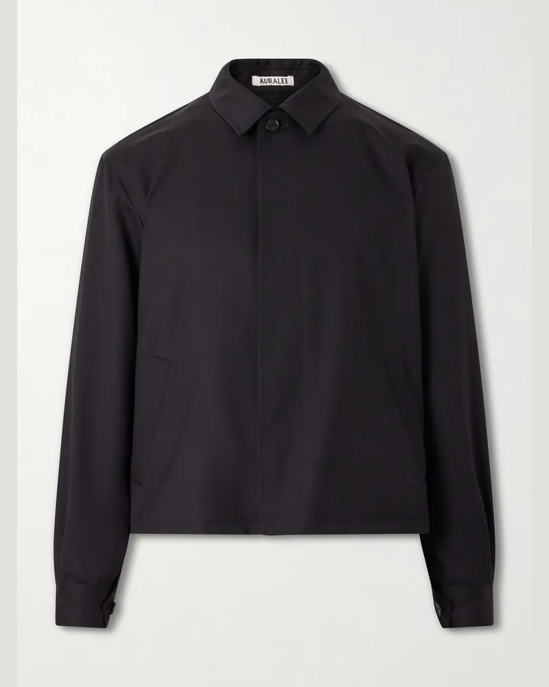 AURALEE Herringbone Wool Blouson Black