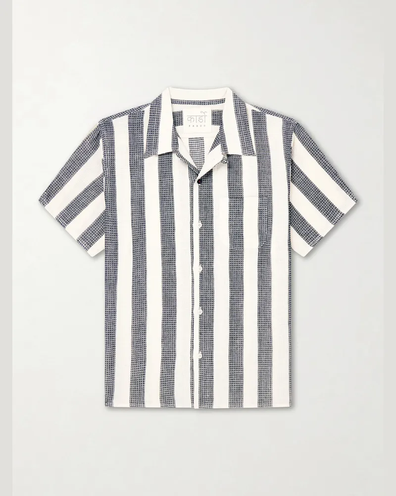 KARDO Chintan Striped Cotton Shirt Black